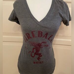 Fireball whiskey v neck size small